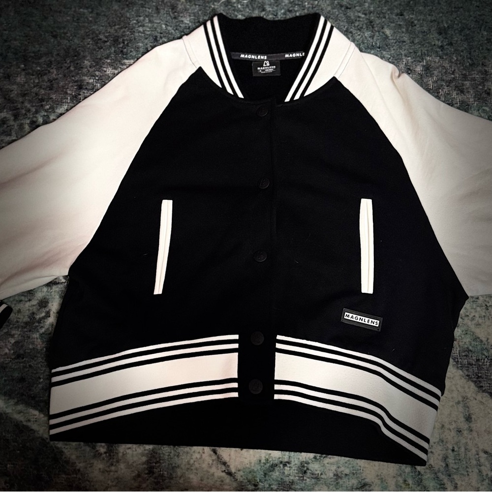 Black and White Varsity Jacket
